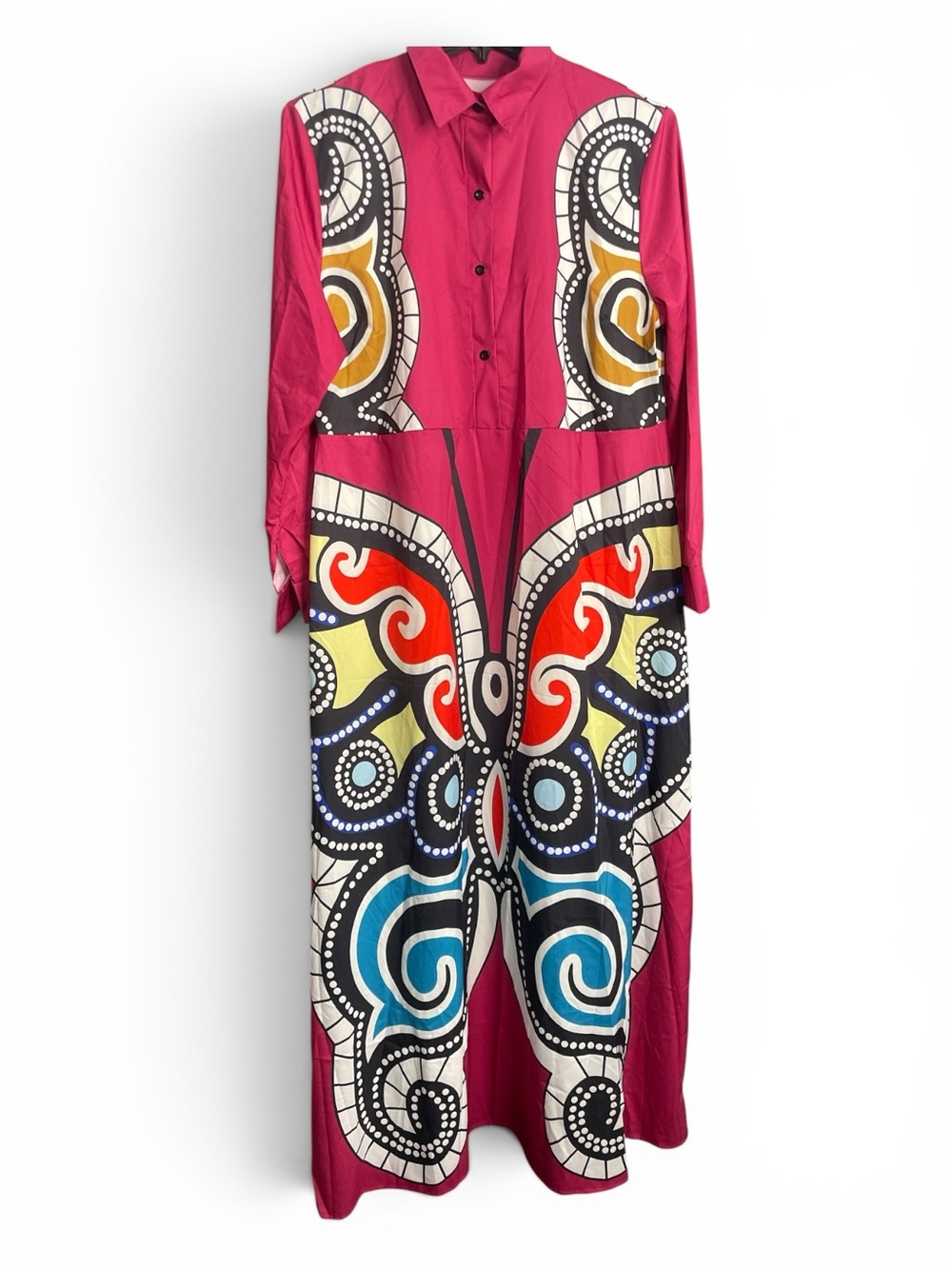 Women’s butterfly Printed maxi dress Ptp 25 Length from waist is 44 2X/3X